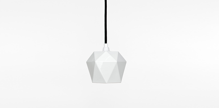 Concrete Lighting Diamond Porcelain Pendant Light